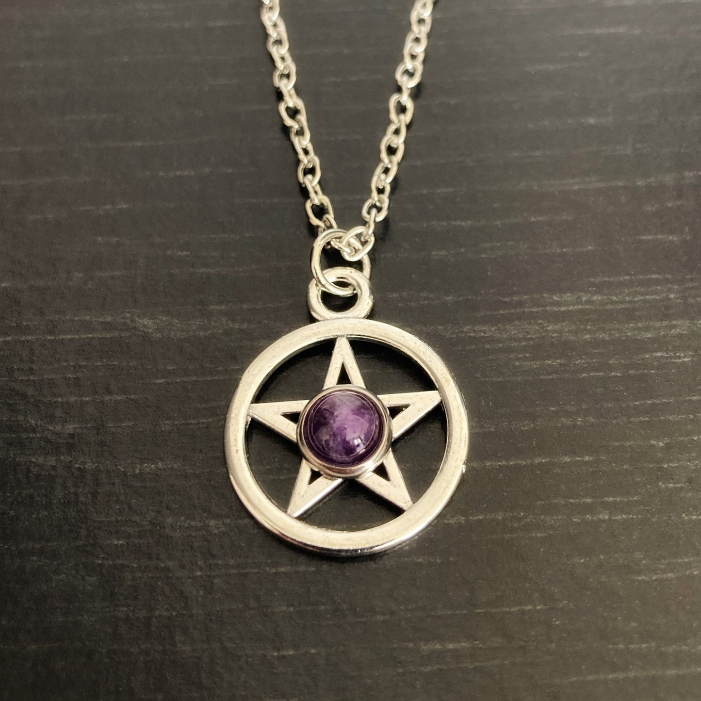 Amethyst Pentagram Necklace