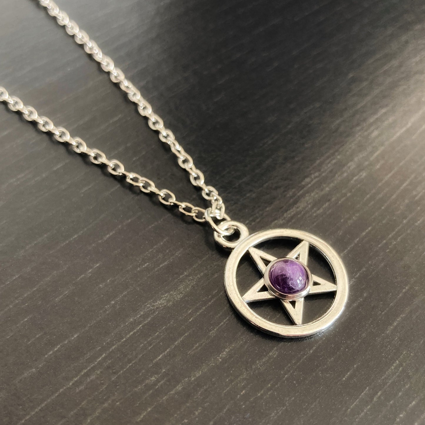 Amethyst Pentagram Necklace