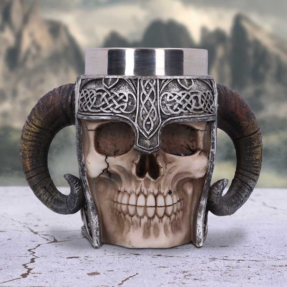 Viking Skull Helmet Tankard