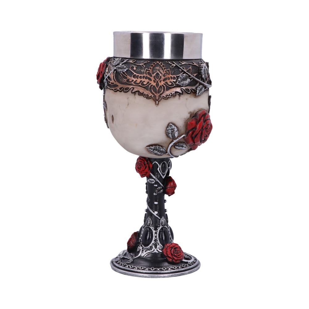 Gothic Roses Skull Goblet