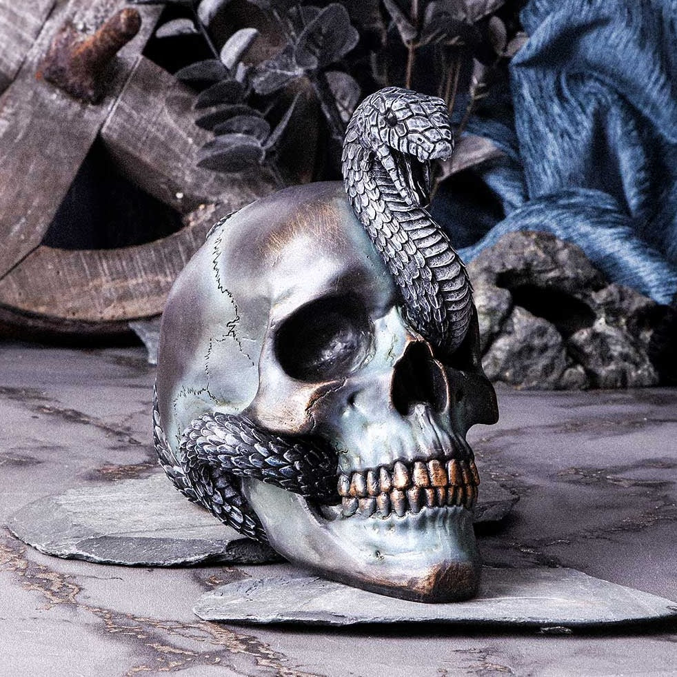 Serpentine Fate Gothic Snake Skull