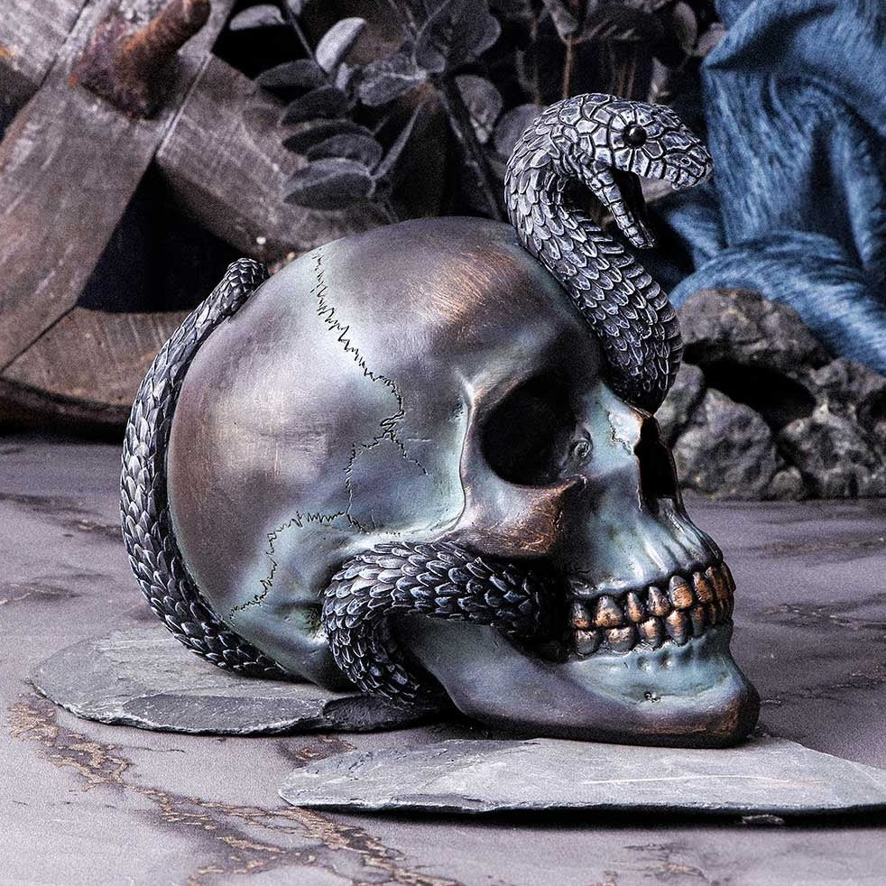 Serpentine Fate Gothic Snake Skull