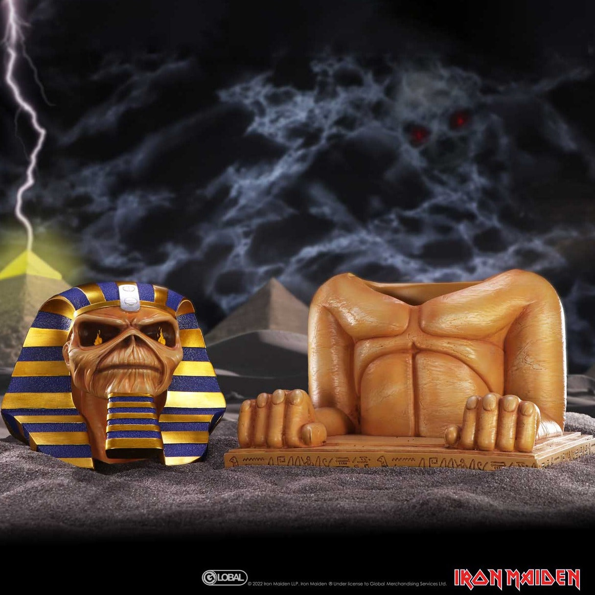 Iron Maiden Powerslave Bust Box