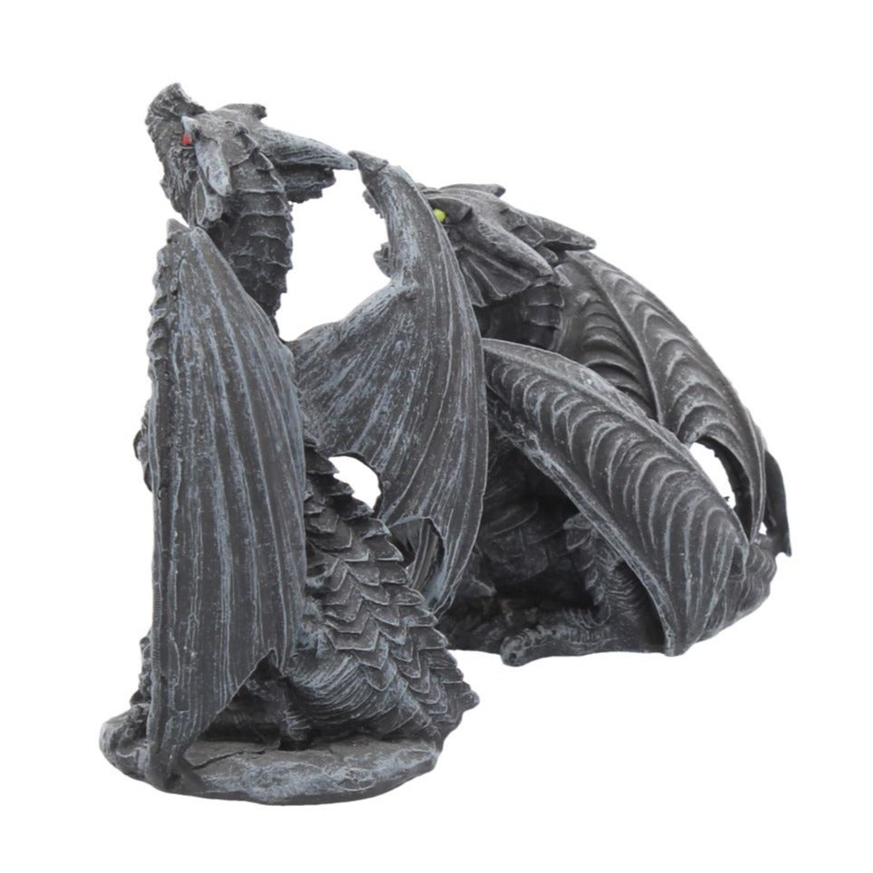 Dark Fury (Set of 2) Obsidian Dragon Figurines