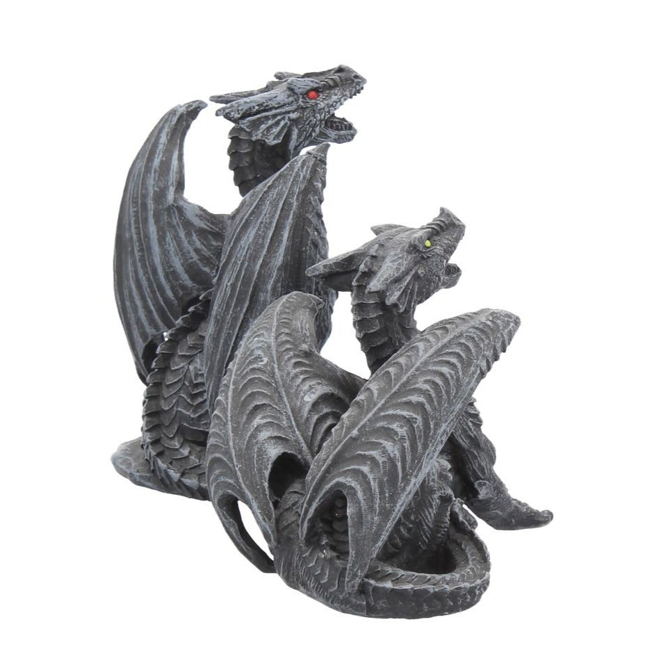 Dark Fury (Set of 2) Obsidian Dragon Figurines