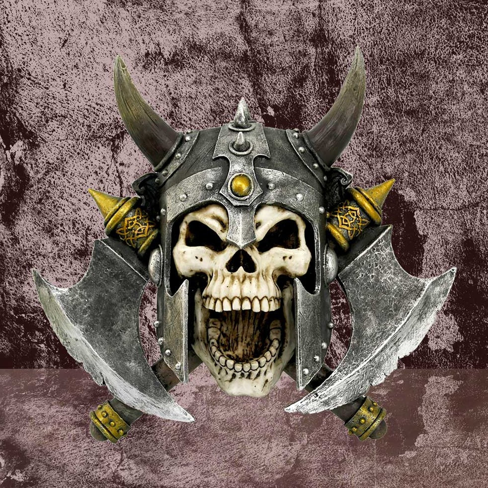 Valhalla's Vengeance Skeleton Viking Wall Plaque