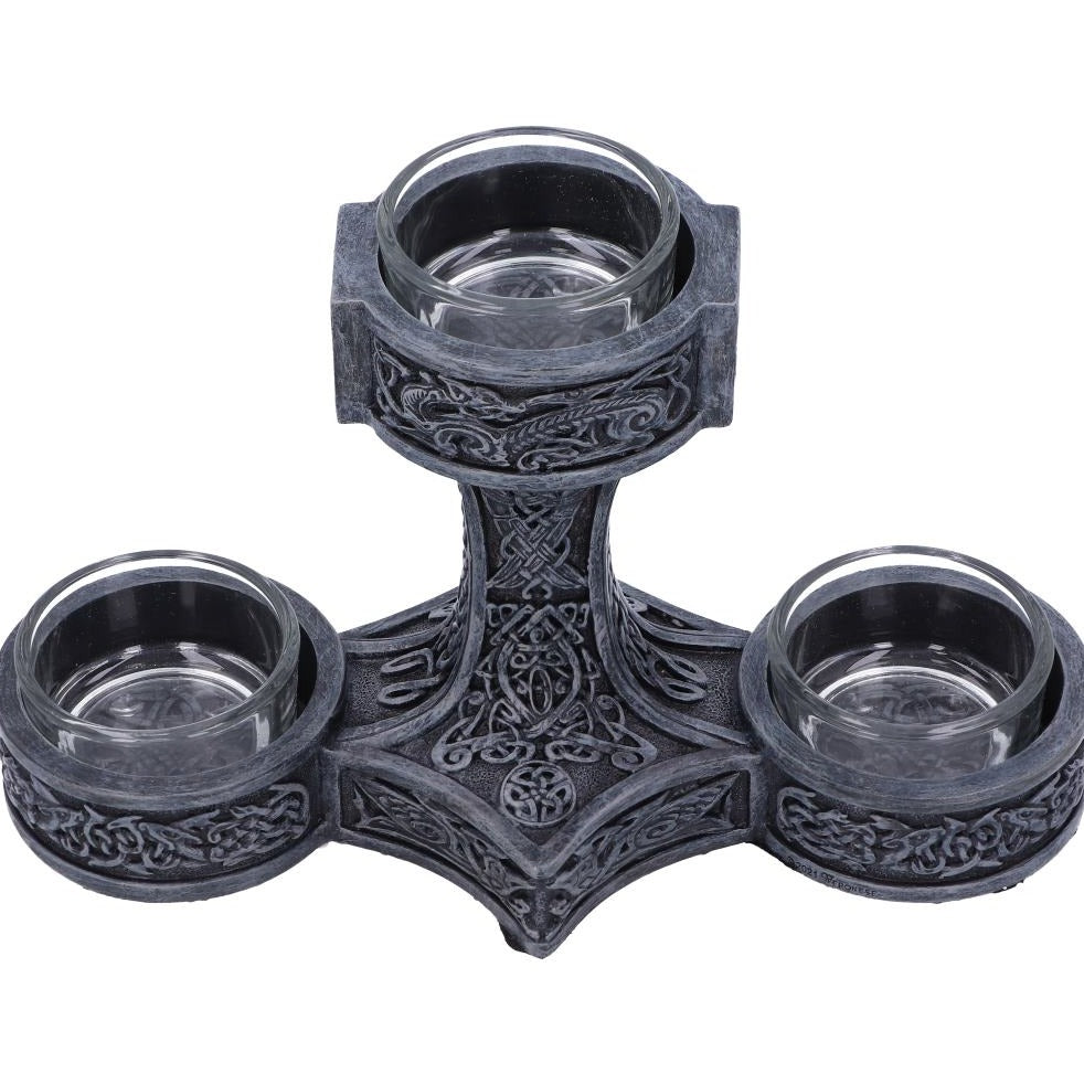 Thor's Hammer Tea Light Holder