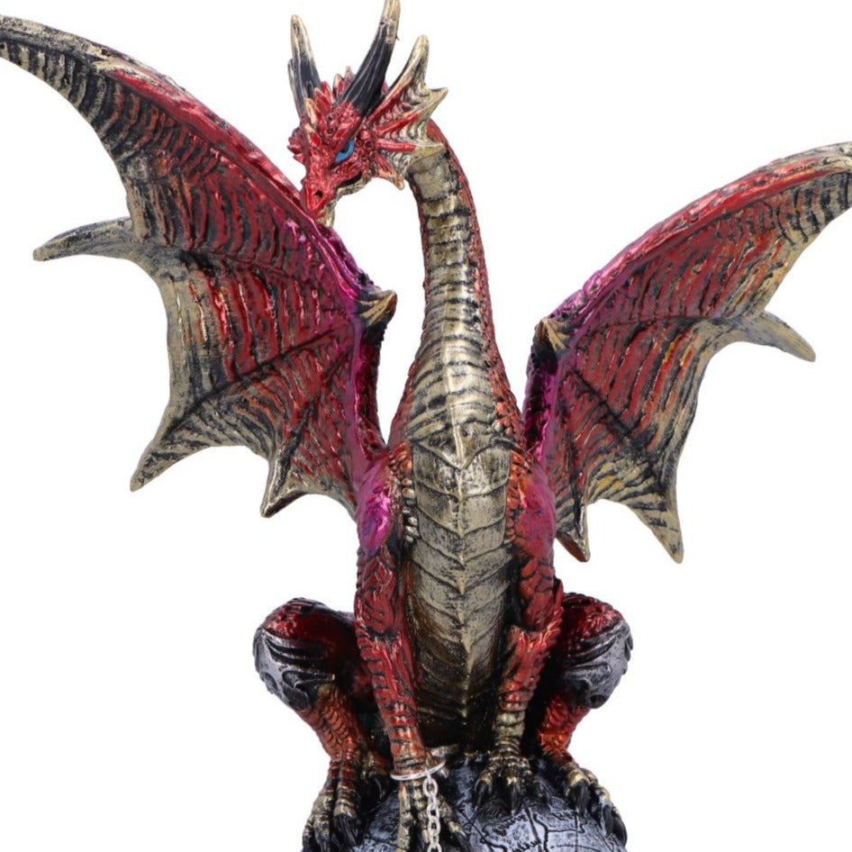 Fate of the World Dragon on Skull Figurine