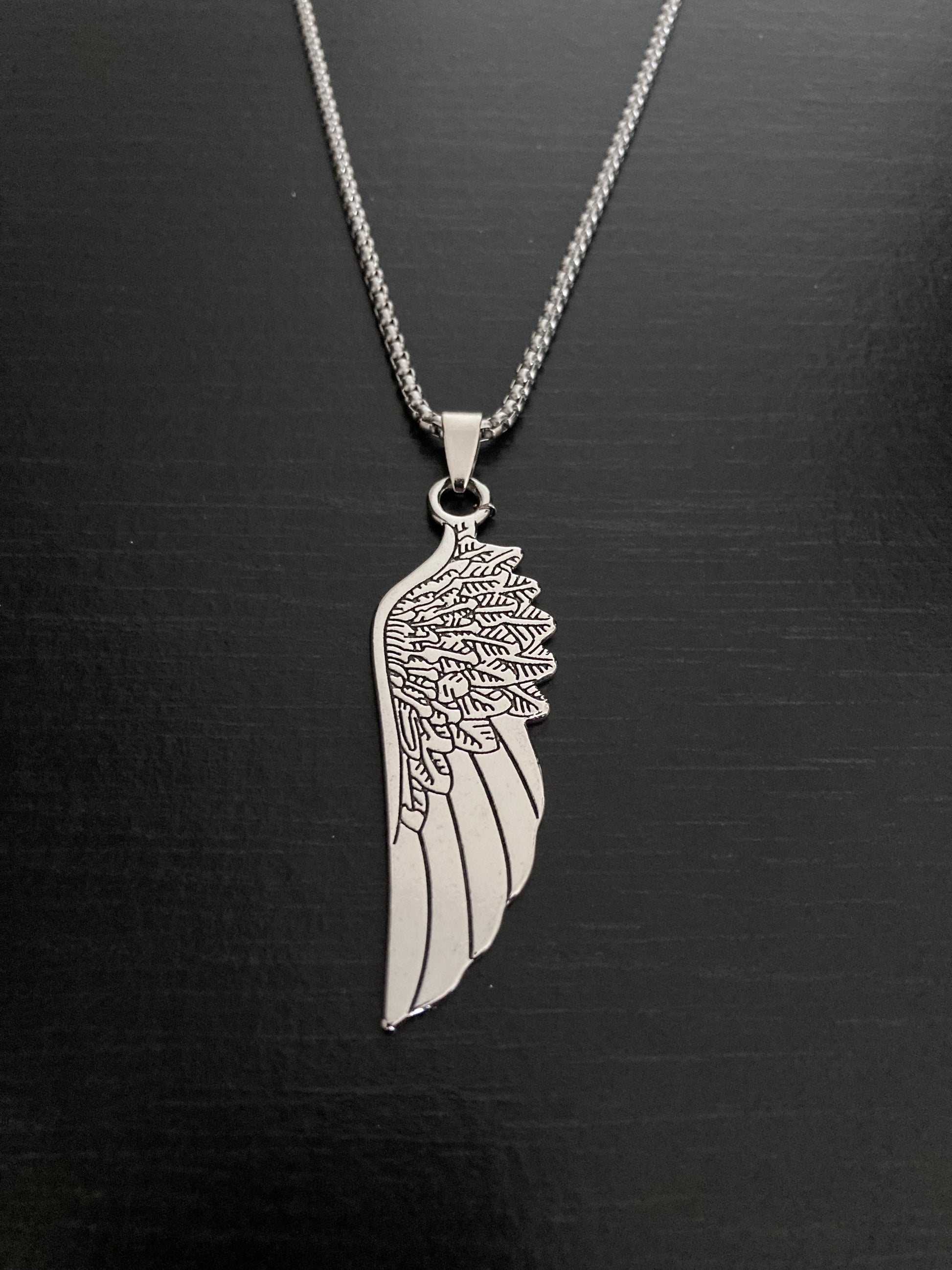 Double Sided Angel Wing Pendant